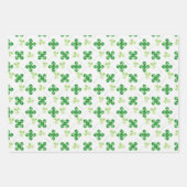 Frühlingsgrüne Keilstreifen Geschenkpapier Set (Vorderseite 2)