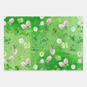 Frühlingsgrüne Keilstreifen Geschenkpapier Set (Vorderseite)