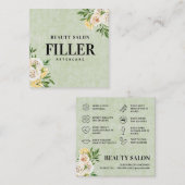 Frühlingsgrüne Kühler Aftercare Square Business Ca Quadratische Visitenkarte (Vorne/Hinten)