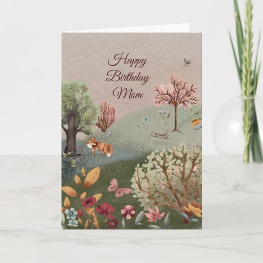 Frühlingsgrüne Landschaft Wasserfarbe Name Geburts Karte (Vorderseite)