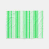 Frühlingsgrüne Streifen Fleecedecke (Vorderseite (Horizontal))