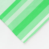 Frühlingsgrüne Streifen Fleecedecke (Ecke)