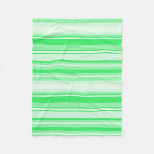 Frühlingsgrüne Streifen Fleecedecke