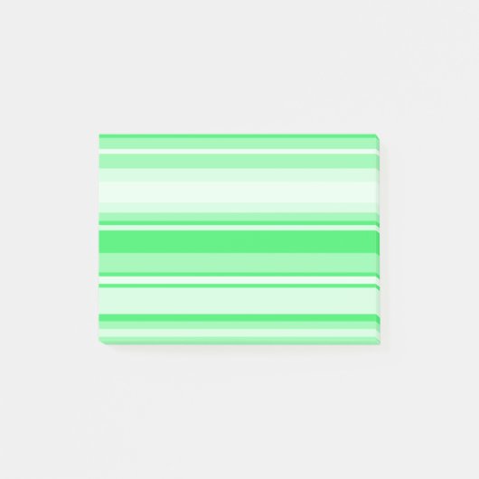 Frühlingsgrüne Streifen Post-it Klebezettel (Vorderseite)