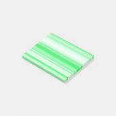 Frühlingsgrüne Streifen Post-it Klebezettel (angewinkelt)