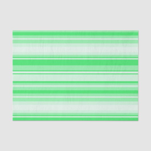 Frühlingsgrüne Streifen Seidenpapier (Vorderseite)