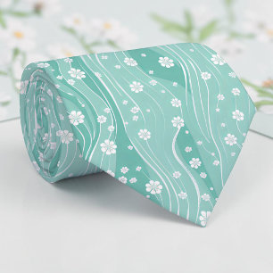 Frühlingsgrüne Teal Krawatte
