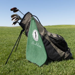 Frühlingsgrüner Denim Stoff Print, Frauen's Golfhandtuch
