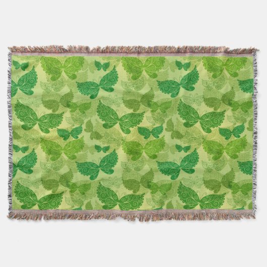 Frühlingsgrünes Muster Decke (Vorderseite)