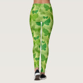 Frühlingsgrünes Muster Leggings (Rückseite)