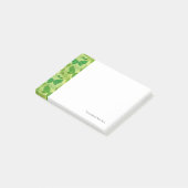 Frühlingsgrünes Muster Post-it Klebezettel (angewinkelt)