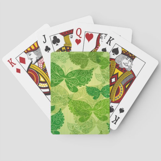 Frühlingsgrünes Muster Spielkarten (Rückseite)