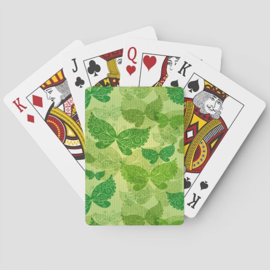 Frühlingsgrünes Muster Spielkarten (Rückseite)