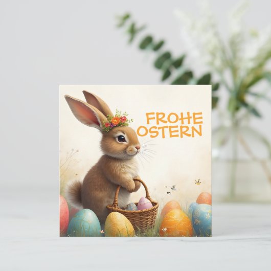 Frühlingsgrüß vom Osterhasen (Stehend Vorderseite)