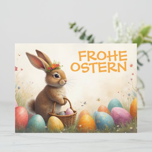 Frühlingsgrüß vom Osterhasen (Stehend Vorderseite)