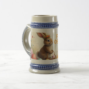 Frühlingsgrüß vom Osterhasen Bierglas