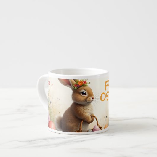 Frühlingsgrüß vom Osterhasen Espressotasse (Vorderseite Links)