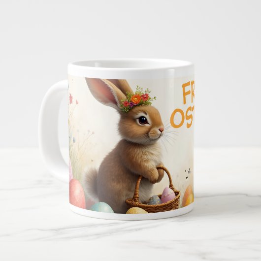 Frühlingsgrüß vom Osterhasen Jumbo-Tasse (Vorderseite Links)