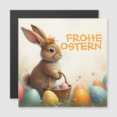 Frühlingsgrüß vom Osterhasen Magnetkarte (Vorne/Hinten)