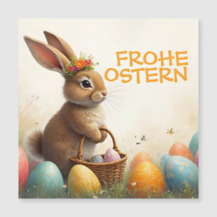 Frühlingsgrüß vom Osterhasen Magnetkarte