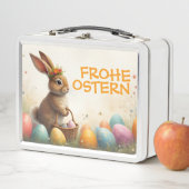 Frühlingsgrüß vom Osterhasen Metall Brotdose (Beispiel)