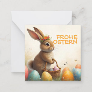 Frühlingsgrüß vom Osterhasen Mitteilungskarte