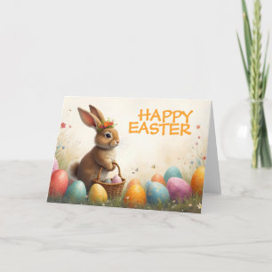 Frühlingsgrüße vom Osterhasen Karte
