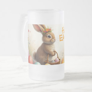Frühlingsgrüße vom Osterhasen Mattglas Bierglas