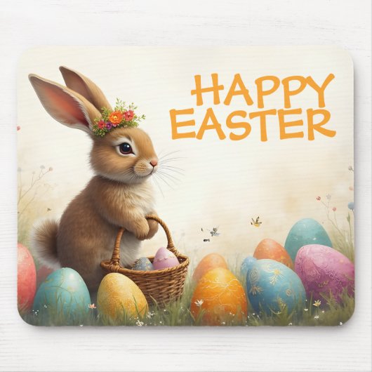 Frühlingsgrüße vom Osterhasen Mousepad (Vorne)