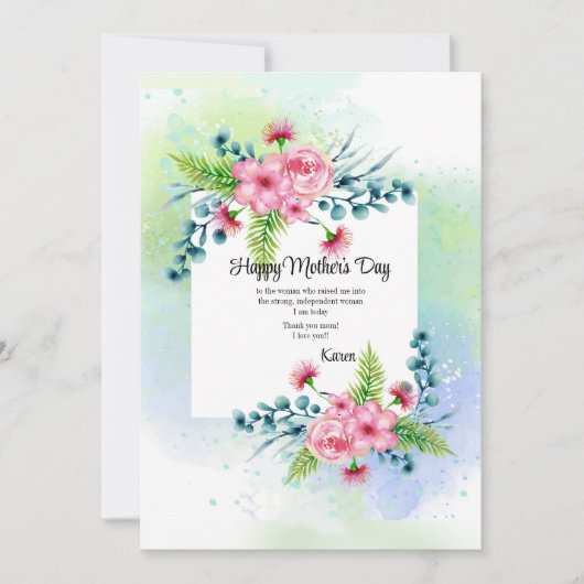 Frühlingsgrusskarte Feiertagskarte (Vorderseite)