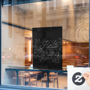 Frühlingsgrußschild  fensteraufkleber
