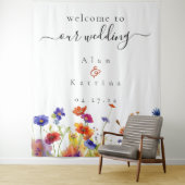 Frühlingshaarige Wildblumen Wandteppich (Beispiel)