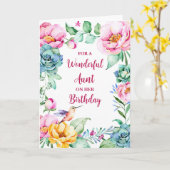 Frühlingshafte Blume Tante Geburtstag Karte (Gelbe Blume)