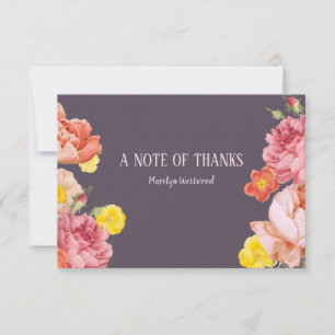 Frühlingshafte Blumen - Eine Notiz des Dankes Einladung