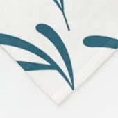 Frühlingshafte Blumen- und Blattdesign-Geschenk Fleecedecke (Ecke)