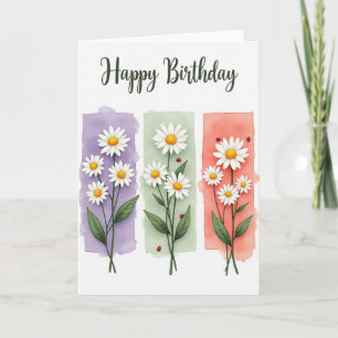 Frühlingshafte Florale Geburtstagskarte Karte