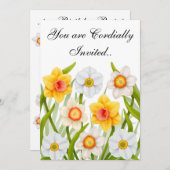 Frühlingshafte Geburtstagsparty Einladung (Vorne/Hinten)