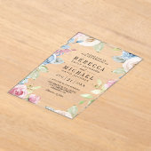Frühlingshafte Hochzeit mit Blumen Acryleinladungen (Ablage )