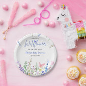 Frühlingshafte Wildblumen-Baby-Party Pappteller (Party)