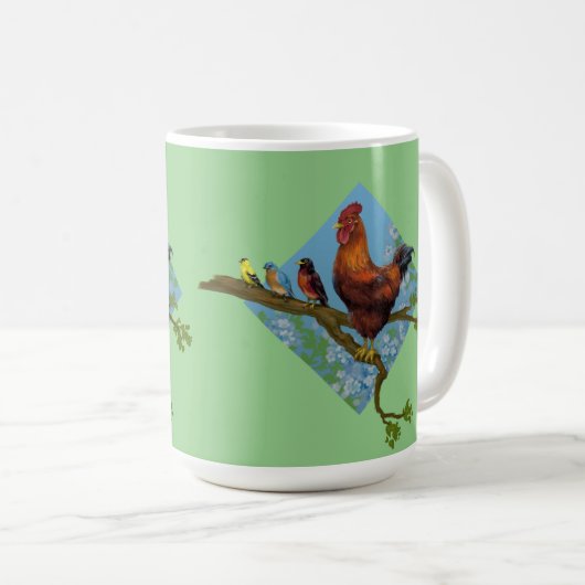 Frühlingshähnchen Kaffeetasse (VorderseiteRechts)