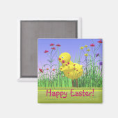 Frühlingshähnchen Magnet (Vorderseite/Rückseite)