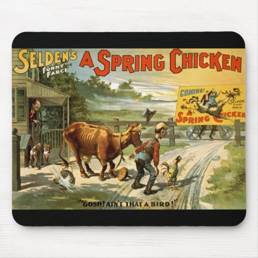 Frühlingshähnchen Mousepad (Vorne)