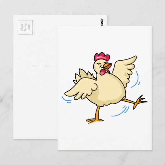 Frühlingshähnchen Postkarte (Vorne/Hinten)