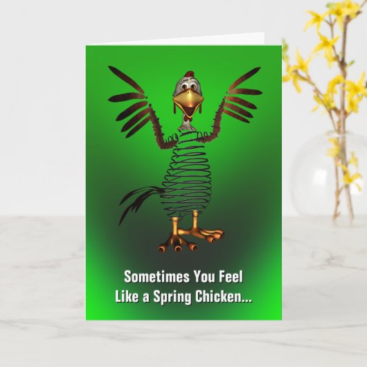 Frühlingshähnchen werden gut karte (Gelbe Blume)