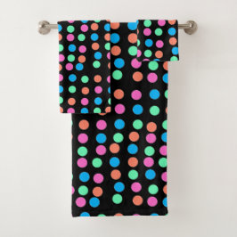 Frühlingshai auf schwarz badhandtuch set