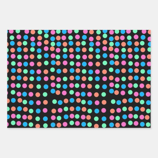 Frühlingshai auf schwarz geschenkpapier set (Vorderseite 3)