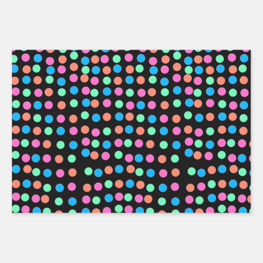 Frühlingshai auf schwarz geschenkpapier set (Vorderseite)