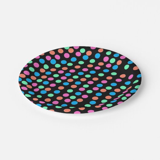 Frühlingshai auf schwarz pappteller (Schrägansicht)