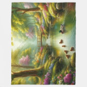 Frühlingshai mit Enten/Blume Fleecedecke (Vorderseite)