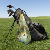 Frühlingshai mit Enten/Blume Golfhandtuch (Gras)